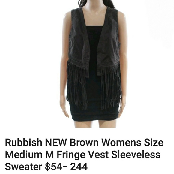 NWT Rubbish Sleeveless fringe vest - Picture 6 of 8